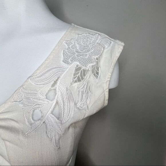 Mustard Seed Off White Cut Out Mini Dress Size Small - Picture 6 of 9